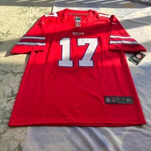 NFL #17 Josh Allen Red Away Fan Jersey